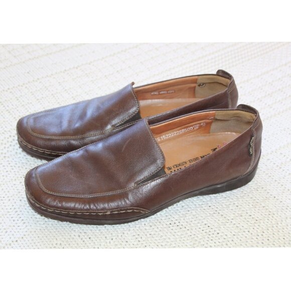 Mephisto Men's Edlef Slip on Brown Leather Shoes Size 10 US Loafer Cool Air - Picture 2 of 11
